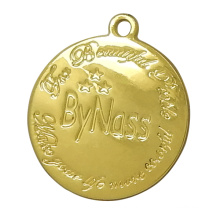 Gold Metall Hang Tag Charms mit eingraviertem Logo
